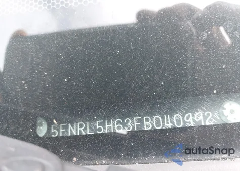 2015 Honda Odyssey Ex-L z USA, uszkodzony, nr VIN 5FNRL5H63FB040992